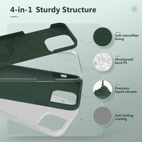 for iPhone 14 Pro Case, with 2 Pack Screen Protector + 2 Pack Camera Lens Protector, Soft Anti-Scratch Microfiber