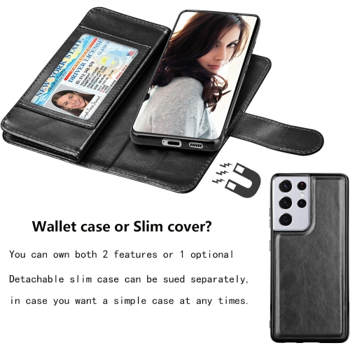 Wallet Case for Samsung Galaxy S21 5G, for Galaxy S21 Case, [9 Card Slots] PU Leather ID Credit Holder Folio Flip