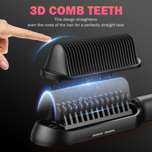 MiroPure Hair Comb Straightening Brush with 13 Temp Settings 30s Fast Heating & Negative Ions