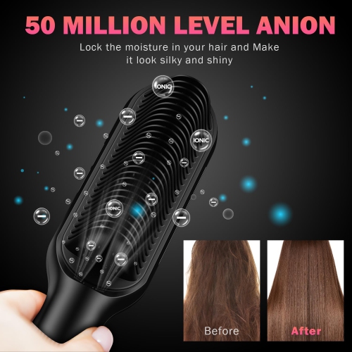 MiroPure Hair Comb Straightening Brush with 13 Temp Settings 30s Fast Heating & Negative Ions