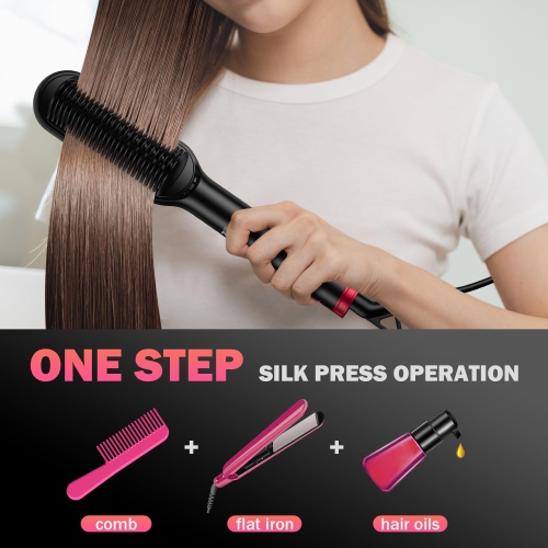 MiroPure Hair Comb Straightening Brush with 13 Temp Settings 30s Fast Heating & Negative Ions