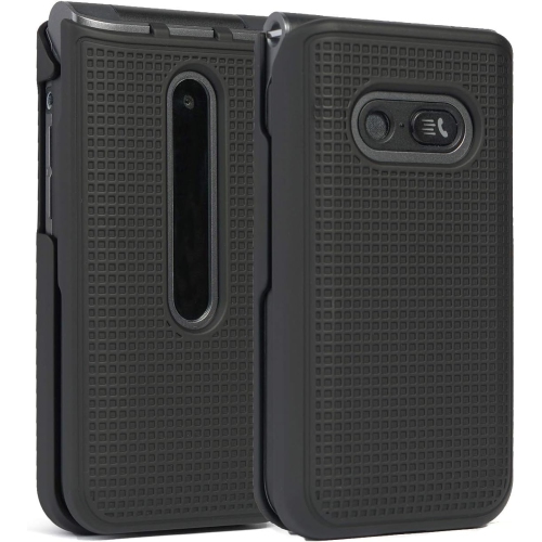 Case for LG Classic Flip, [Black] Protective Snap-On Hard Shell Cover [Grid Texture] for LG Classic Flip