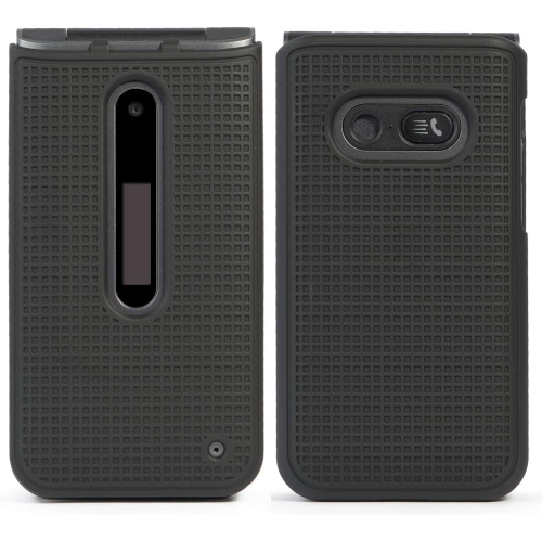 Case for LG Classic Flip, [Black] Protective Snap-On Hard Shell Cover [Grid Texture] for LG Classic Flip