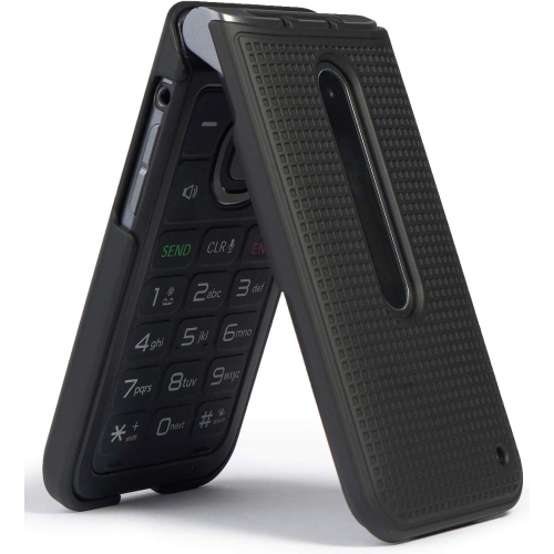 Case for LG Classic Flip, [Black] Protective Snap-On Hard Shell Cover [Grid Texture] for LG Classic Flip