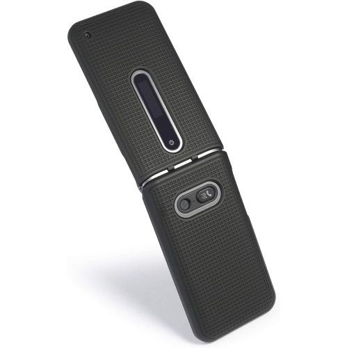 Case for LG Classic Flip, [Black] Protective Snap-On Hard Shell Cover [Grid Texture] for LG Classic Flip