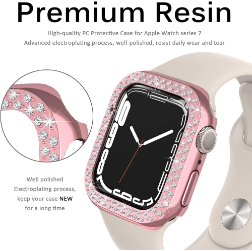 Compatible with Apple Watch Case Series 3 2 1 42mm,Hard PC Bling Crystal Diamonds Anti-Scratch Protector Bumper