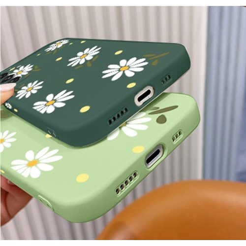 Pour étui Galaxy Note 10 plus Cute Daisy Pattern Protection antichoc TPU Bumper liquide silicone