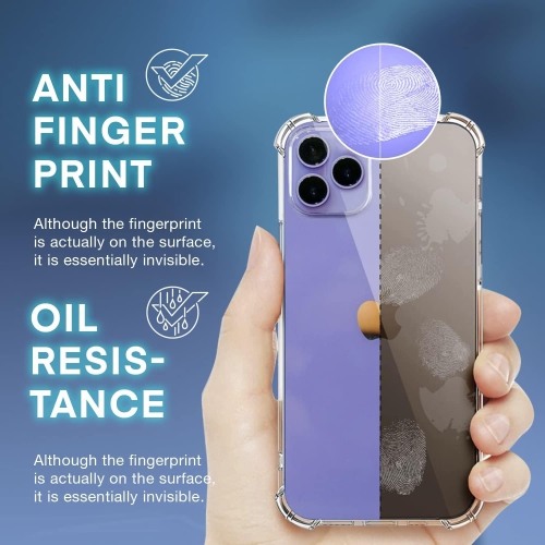 [Clear Bumper] Case for iPhone 14 Pro, Shockproof [Reinforced Corners] TPU Crystal Lightweight Transparent Cover