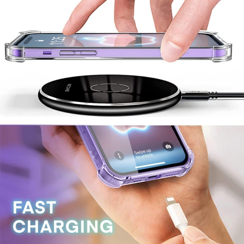 [Clear Bumper] Case for iPhone 14 Pro, Shockproof [Reinforced Corners] TPU Crystal Lightweight Transparent Cover