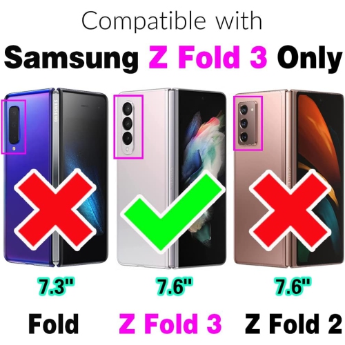 Étui de téléphone pour Galaxy Z Fold 3 5G 2021 de Samsung et porte-cartes mince en cuir de tournesol