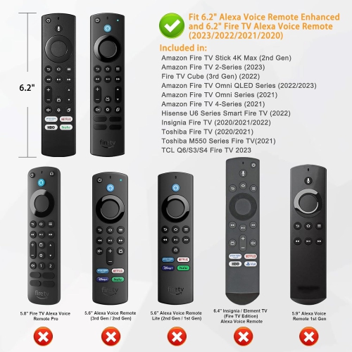 Silicone Case for Hisense/Toshiba/Insignia/Pioneer/Fire TV 4-Series/Fire TV Omni Series TV Remote