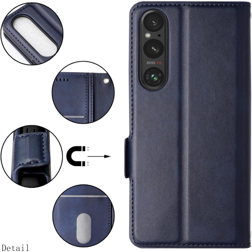 for Xperia 1 V Wallet case flip Case PU Leather Folio Phone Cover