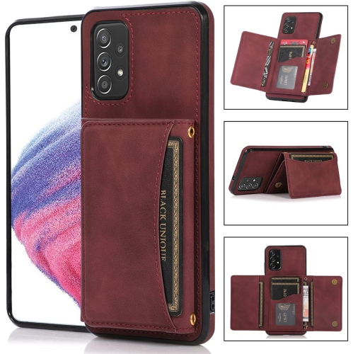 Design for Samsung Galaxy A53 5G Wallet Case with Tempered Glass Screen Protector PU Leather Credit Card Holder Slot