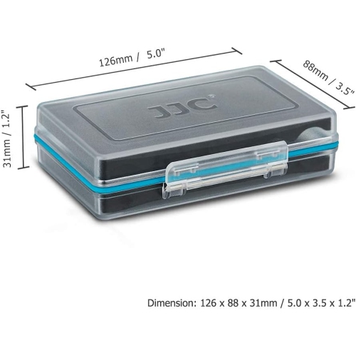 Compact 18650 Battery Storage Case Holder Organizer, Hard Plastic Battery Box for 6pcs 18650 Batteries, Water-Resistant