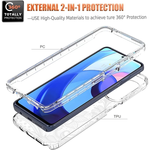 Étui pour Moto G Stylus 5G 2022, XT2215DL avec protecteur d'écran en verre trempé, modèle floral antichoc