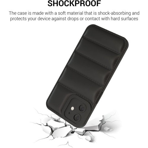 Puffer Jacket Coat Design Soft Shockproof Case Cover for Apple iPhone 12