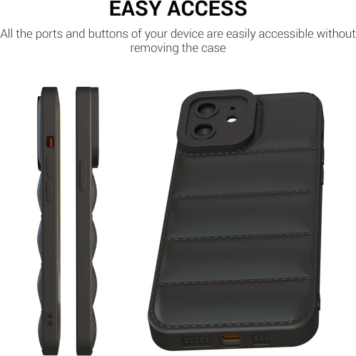 Puffer Jacket Coat Design Soft Shockproof Case Cover for Apple iPhone 12