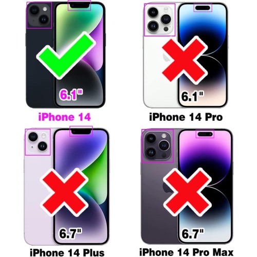 Compatible with iPhone 14 6.1 inch Wallet Case and Tempered Glass Screen Protector Flip Card Holder Stand Cell