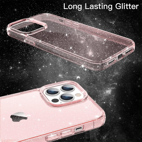 Glitter Case for iPhone 13 Pro Max, 6.7-Inch, Bling Sparkle Shockproof Phone Bumper Cover, Cute Sparkly