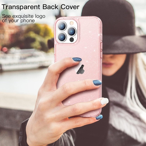 Glitter Case for iPhone 13 Pro Max, 6.7-Inch, Bling Sparkle Shockproof Phone Bumper Cover, Cute Sparkly