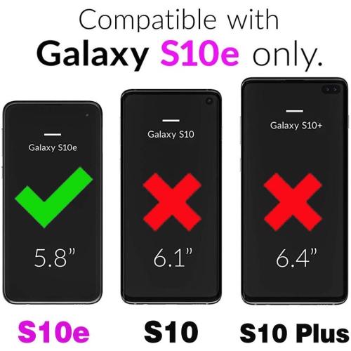 Compatible avec l'étui pour Galaxy S10e de Samsung et le support à anneau pour protecteur d'écran en verre trempé