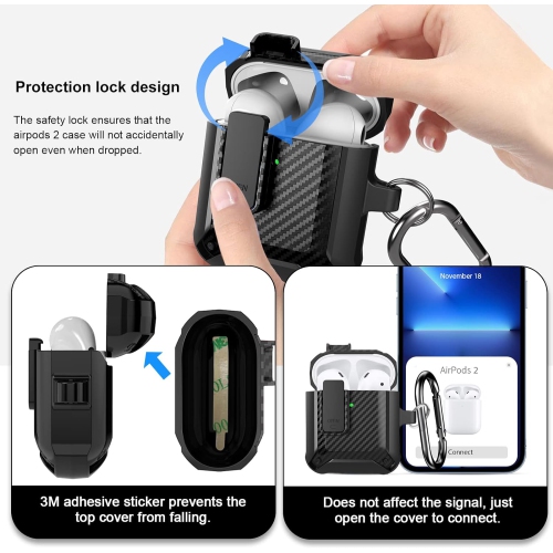 for AirPod Case, Cover for AirPods 2nd Generation Case with Lock, Case Cover for AirPod Case 1st Generation,