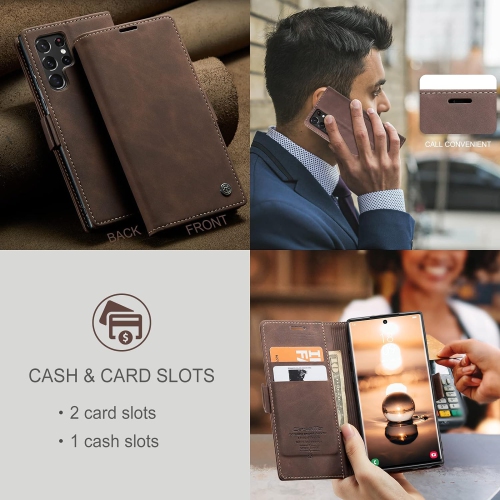 for Samsung Galaxy S22 Ultra Case,Leather Wallet Case Classic Design with Card Slot and Magnetic Closure Flip