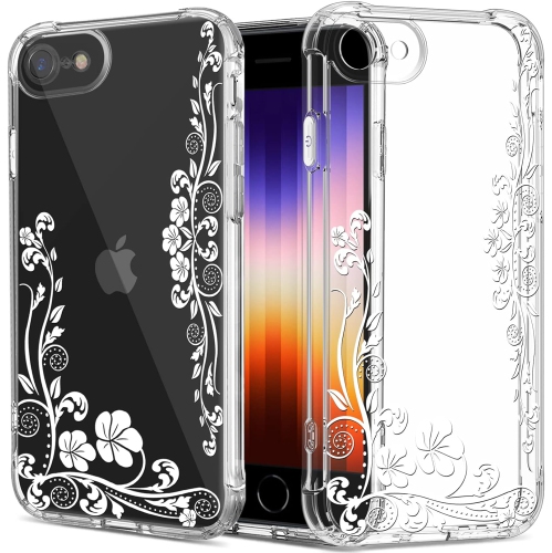 UNKNOWN  Floral Clear Case for Iphone Se 2022/2020 (3Rd/2Nd Generation Se3/se2) & Iphone 8/7 for Women Girls, Pretty
