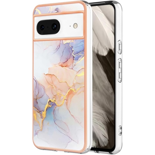 Image 1 de 5.. Étui de téléphone Slim Fit pour Pixel 8 de Google, étui de style marbré IMD brillant pour filles, écran et appareil photo