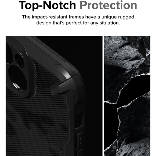 Fusion-X [Military Design] Compatible with iPhone 15 Plus Case, Camouflage Hard Back Heavy Duty Rugged