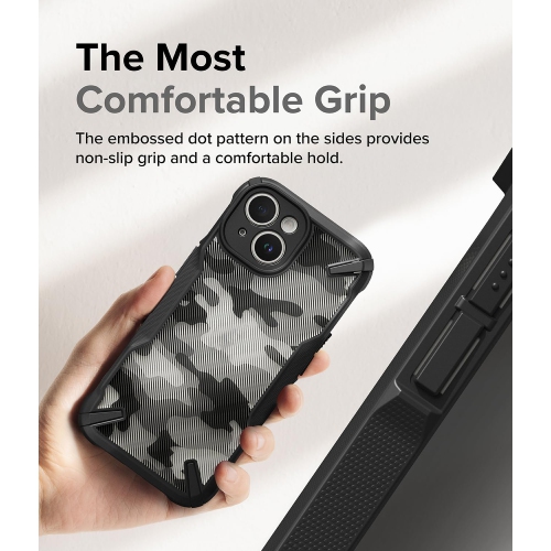 Fusion-X [Military Design] Compatible with iPhone 15 Plus Case, Camouflage Hard Back Heavy Duty Rugged