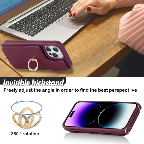 etui iPhone 14 pro max case Crossbody for Women,iPhone 14 Pro Max Phone case with Card Holder,Coque iPhone 14