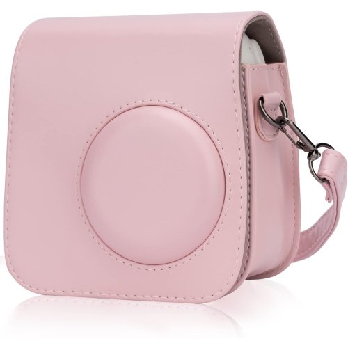 Protective Case for Fujifilm Instax Mini 7+ Instant Camera, Premium Vegan Leather Bag Cover with Removable