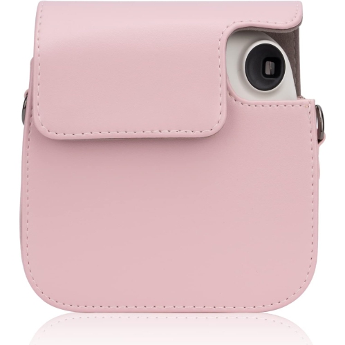Protective Case for Fujifilm Instax Mini 7+ Instant Camera, Premium Vegan Leather Bag Cover with Removable