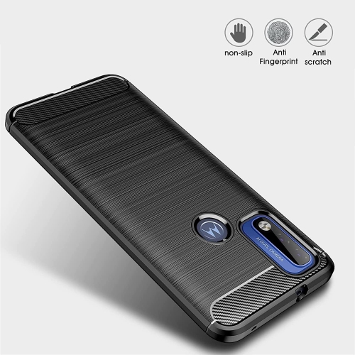[Carbon Fiber] Case for Motorola Moto G Pure 2021 / G Power 2022 / G Play 2023, Durable [Shock Absorption] Slim