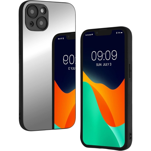 UNKNOWN  Mirror Phone Case Compatible With Apple Iphone 13 - Cover With Reflective Back for Smartphone - In Silver