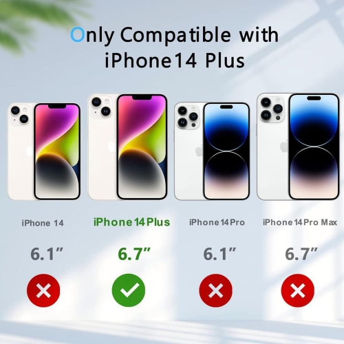 Compatible with iPhone 14 Plus 6.7-Inch Case, Crystal Clear Shockproof Phone Cover, Soft TPU Protective Ultra