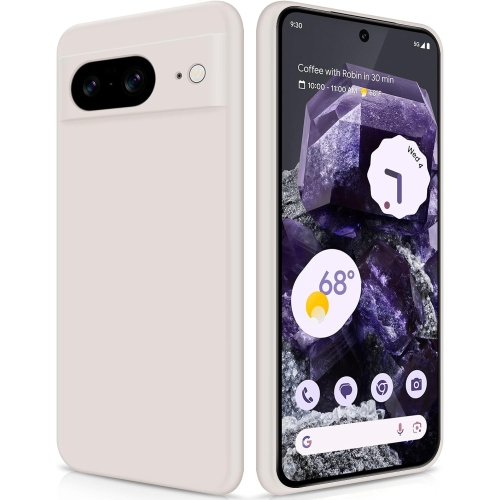 Image 1 de 5.. Étui compatible avec le Pixel 8 de Google, étui protecteur intégral en silicone Silky-Soft Touch, antichoc