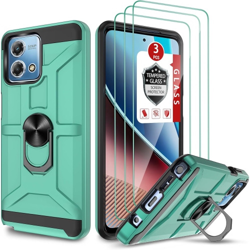 Motorola Moto G Stylus 5G Case, Moto G Stylus 5G (2023) Case with [3X Tempered Glass Screen Protector], Built-in