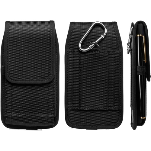 Nylon Cell Phone Holster Pouch Belt Case Holder for Samsung Galaxy S23 Plus S22+ S21 FE S20 FE S10 Plus A53 A52 5G A33