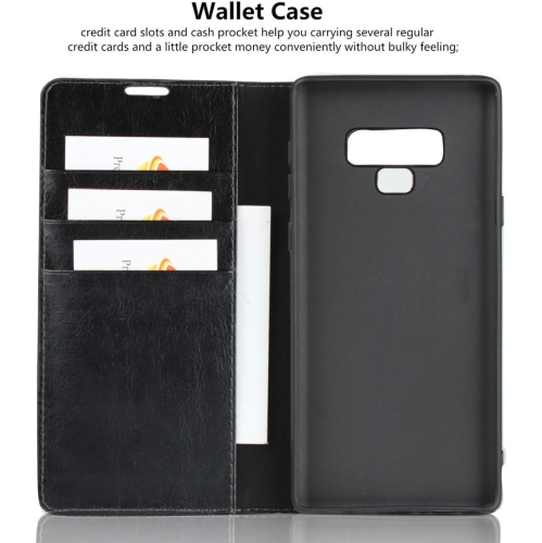 Compatible with Samsung Galaxy Note 9 Case,Genuine Leather Wallet Case [Slim Fit] Folio Book Design