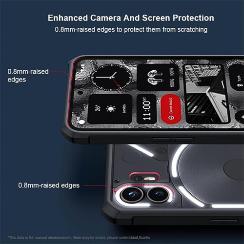 for Nothing Phone 2 Case Ultra-Thin Lightweight Cover Soft TPU Bumper + Acrylic Clear Back Military Grade