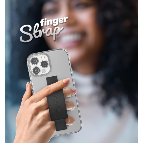 Bando Designed for iPhone 15 Pro Case with Strap, Transparent Phone Cover with Finger Loop