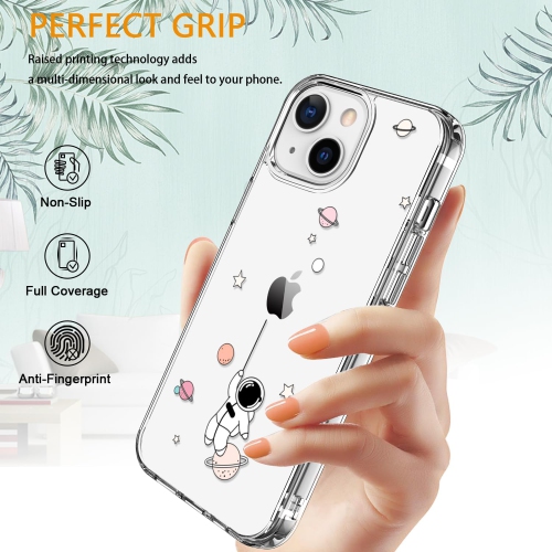 for iPhone 15 Plus Case with Screen Protector - Crystal Clear Cover with Fashionable Designs for Women