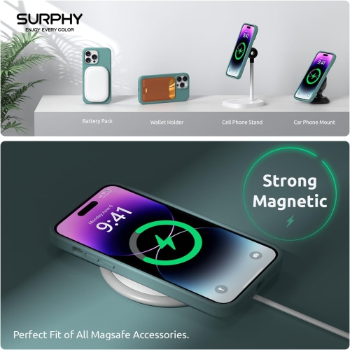 Magnetic Case Designed for iPhone 14 Pro Case 6.1 inch, Compatible with MagSafe, Liquid Silicone Phone