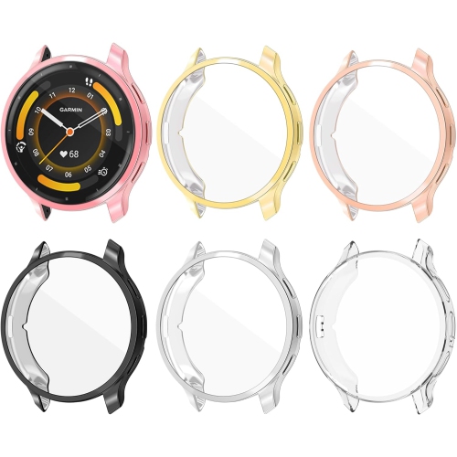 6 Pack Watch Screen Protector for Garmin Venu3 45mm, Soft TPU Case Full Protective Cover Flexible Bumper for Garmin