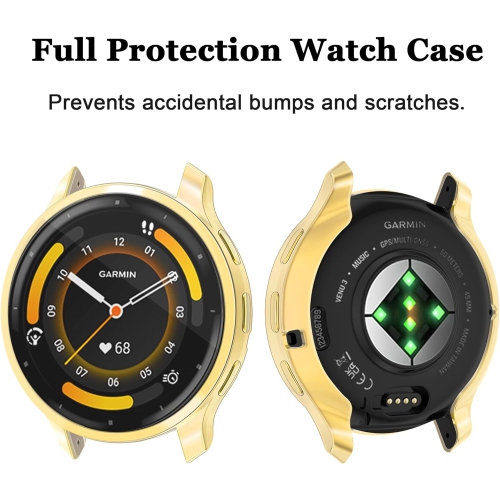 6 Pack Watch Screen Protector for Garmin Venu3 45mm, Soft TPU Case Full Protective Cover Flexible Bumper for Garmin