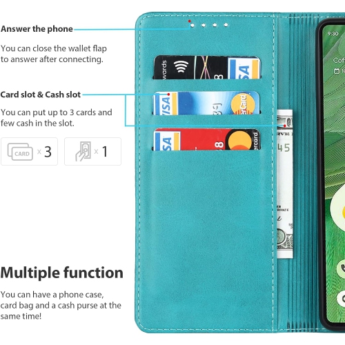 Etui Google Pixel 7 étui Wallet-pu cuir avec porte-carte-solide étui magnétique pour femme et homme - Google Pixel