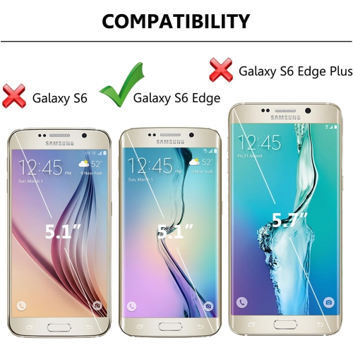 Galaxy S6 Edge Case, [Shock Proof] Scratch Absorbing Hybrid Rubber Plastic Impact Defender Rugged Slim Hard Case