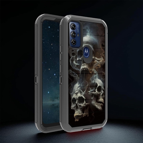 Conçu pour l'étui Moto G Play de 2023 6,5 po, robuste, durable, antichoc, hybride double couche d'armure